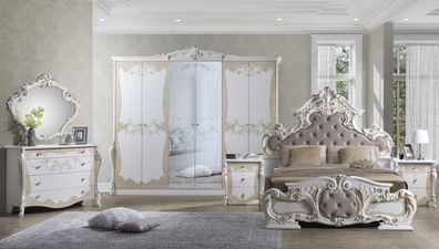 Barock Schlafzimmer Madonna in Créme/Beige 6-Teilig