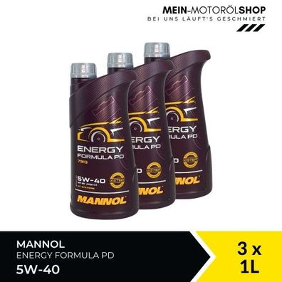 Mannol Energy Formula PD 5W-40 3x1 Liter