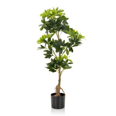 bümö plants Schefflera Kunstbaum - Täuschend echte Strahlenaralie, geruchlose Premium