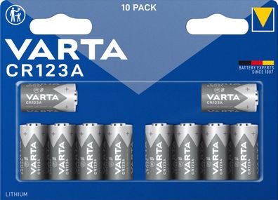 Varta Batterie Lithium CR123A 3V Photo Blister 10 Stück