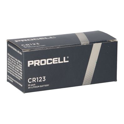 10x Procell CR123A Lithium 3V 1550mAh im 10er Karton