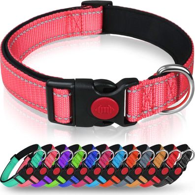 Hundehalsband, Weich Gepolstertes Nylon Hunde Halsband fér Welpen Kleine Mittlere Gro