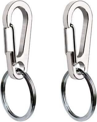 2er-Pack Hundemarken-Clips, Edelstahl, robuste Schnellklemmen, Haustier-ID-Tag-Halter