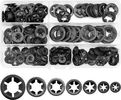 340-teiliges Starlock-Rondellen-Set zur Fixierung des Roulements, M3, M4, M5, M6, M8,