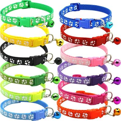 Pets Reflective Cat Pet Collar with Bell and Safety Buckleï¼?12 pcsï¼?- adjustable 20