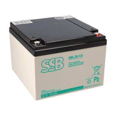 SSB Blei Akku SBL 26-12i AGM Batterie M5 Schraubanschluss - 12V 26Ah