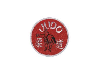 Aufnäher / Stickabzeichen Judo rot