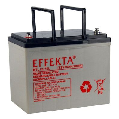 Effekta BTL 12-75LX Blei-Vlies Akku AGM VRLA 12V 75Ah