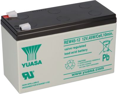 Yuasa Blei-Akku REW45-12 Pb 12V / 8Ah Hochstrom, Faston 6,3