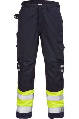 Fristads Flamestat High Vis Hose Kl. 1 2176 ATHS Warnschutz-Gelb/Marine