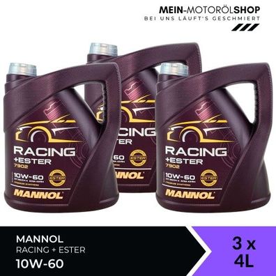 Mannol Racing + Ester 10W-60 3x4 Liter