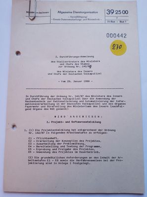 DDR MdI 2. Durchführungsanweisung zur Ordnung Nr.142/88