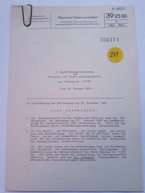 DDR MdI 3. Durchführungsanweisung zur Ordnung Nr.142/88