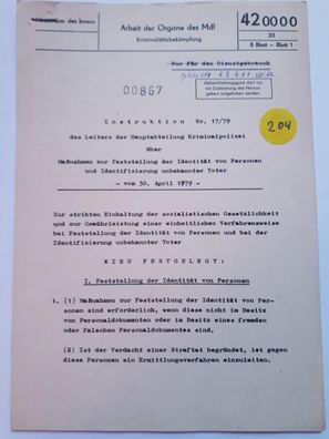 DDR MdI Instruktion Nr.17/79