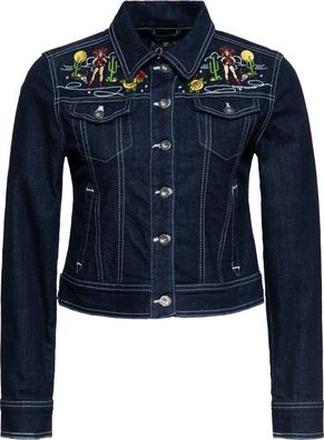 Queen Kerosin Damen Denim Jeansjacke Denim