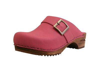 Sanita Clogs Damen Sandalen Wood-Urban Open Fuchsia