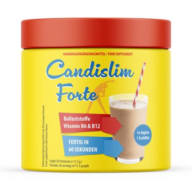 Candislim Forte Pulver | mit Balaststoffen, Vitamen B6 und B12 | 345 g