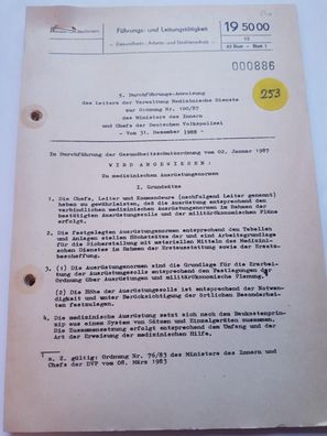 DDR MdI 5. Durchführungsanweisung zur Ordnung Nr.100/87