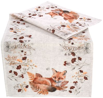 Tischläufer Herbst 40x90 Fuchs Tischdecke Pflegeleicht Decke Läufer Küche Esszimmer