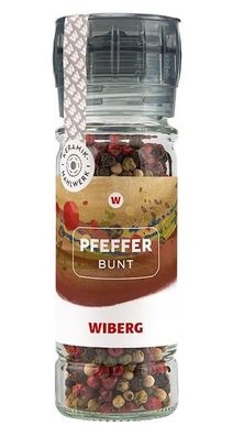 Wiberg-Gewürzmühle Pfeffer bunt, ganz 43g