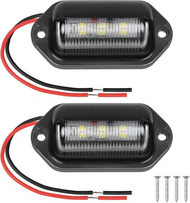 URAQT LED Kennzeichenbeleuchtung 2 x 6500 K Kennzeichenleuchte 400 Lm Stoßfest