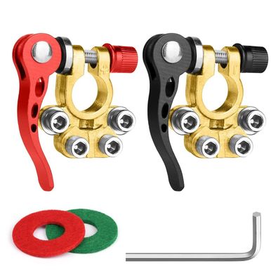 URAQT Batterieklemmen 2 Stéck 12V 4-Wege Polklemmen Autobatterie Hochwertigem