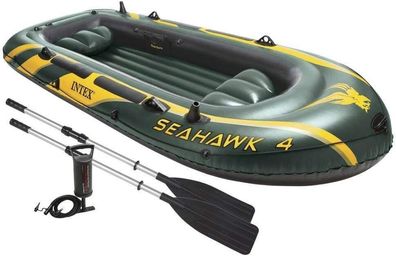 Intex Seahawk 4 Set Schlauchboot - 351 x 145 x 48 cm - 4-teilig - Grün 2 Paddel