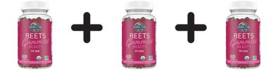 3 x Beauty Beets Gummies, Raspberry - 60 fruit gummies