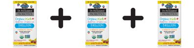 3 x Dr. Formulated Probiotics Organic Kids+, Strawberry Banana - 30 chewables