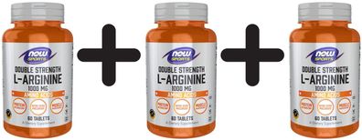 3 x L-Arginine, 1000mg - 60 tablets