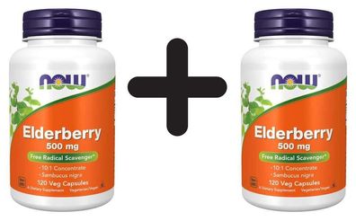 2 x Elderberry, 500mg - 120 vcaps