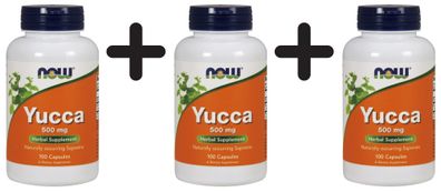 3 x Yucca, 500mg - 100 capsules