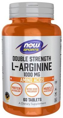 L-Arginine, 1000mg - 60 tablets