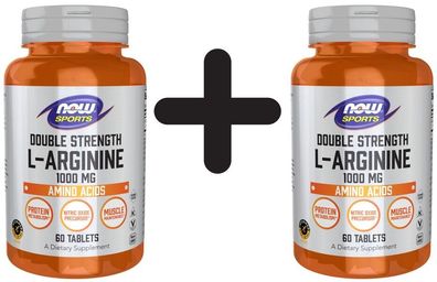 2 x L-Arginine, 1000mg - 60 tablets