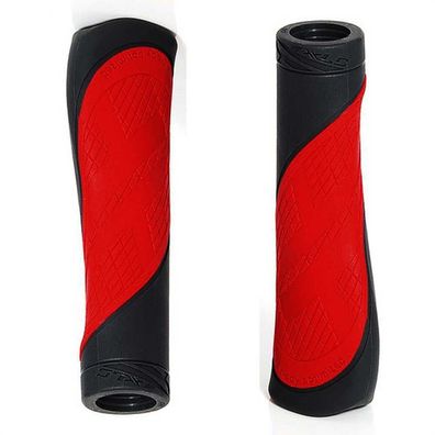 XLC Bar Grips Comfort bo GR-S17 1 Paar Griffe / Lenker Fahrradgriffe Rot / grau