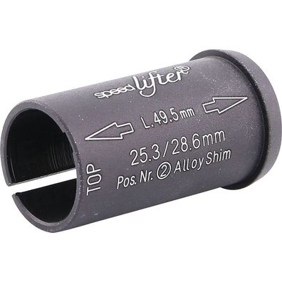 BySchulz Distanzhülse Speedlifter f. D: 25,4mm L 49,5mm schwarz Fahrrad