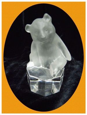 Goebel Crystal Collection Zootiere Panda-Bär Glas Kristall Bleikristall Figur Sockel