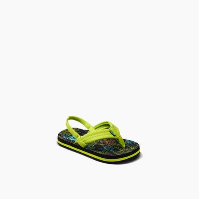 REEF Kids Flip Flop Little Ahi neon palm