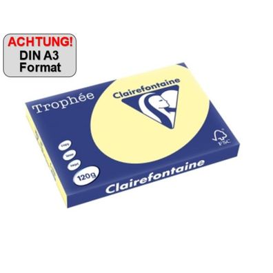 Clairalfa Multifunktionspapier Troph‚e, A3, 120 g/qm, gelb