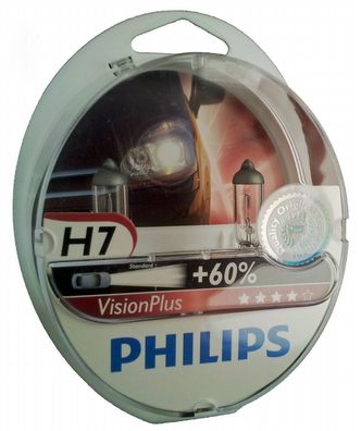 H7 Philips Vision Plus + 60% mehr Licht 2er Set 12972VPS2
