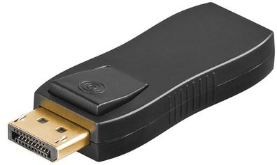 Goobay 51719 DisplayPort/HDMI™ Adapter 1.1, vergoldet, Schwarz - DisplayPort-Steck