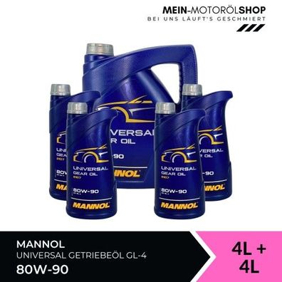 Mannol Universal Getriebeöl 80W-90 GL-4 4 + 4 Liter