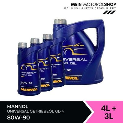 Mannol Universal Getriebeöl 80W-90 GL-4 4 + 3 Liter