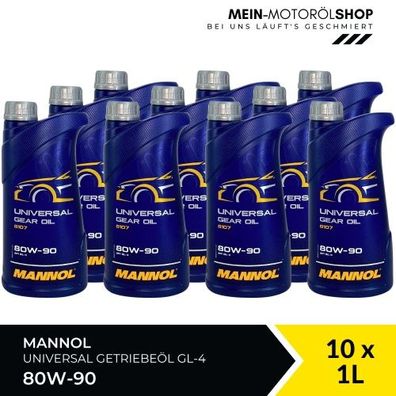 Mannol Universal Getriebeöl 80W-90 GL-4 10x1 Liter