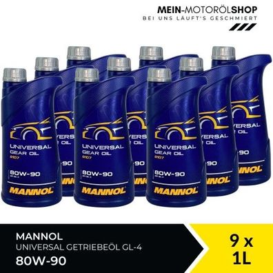 Mannol Universal Getriebeöl 80W-90 GL-4 9x1 Liter