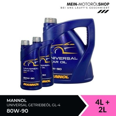 Mannol Universal Getriebeöl 80W-90 GL-4 4 + 2 Liter