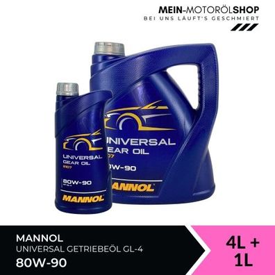 Mannol Universal Getriebeöl 80W-90 GL-4 4 + 1 Liter