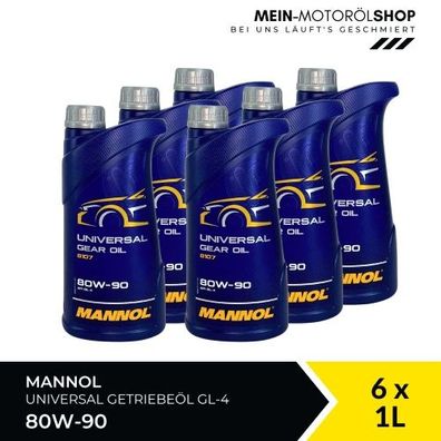 Mannol Universal Getriebeöl 80W-90 GL-4 6x1 Liter