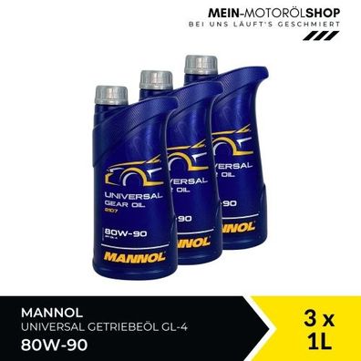 Mannol Universal Getriebeöl 80W-90 GL-4 3x1 Liter