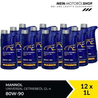 Mannol Universal Getriebeöl 80W-90 GL-4 12x1 Liter